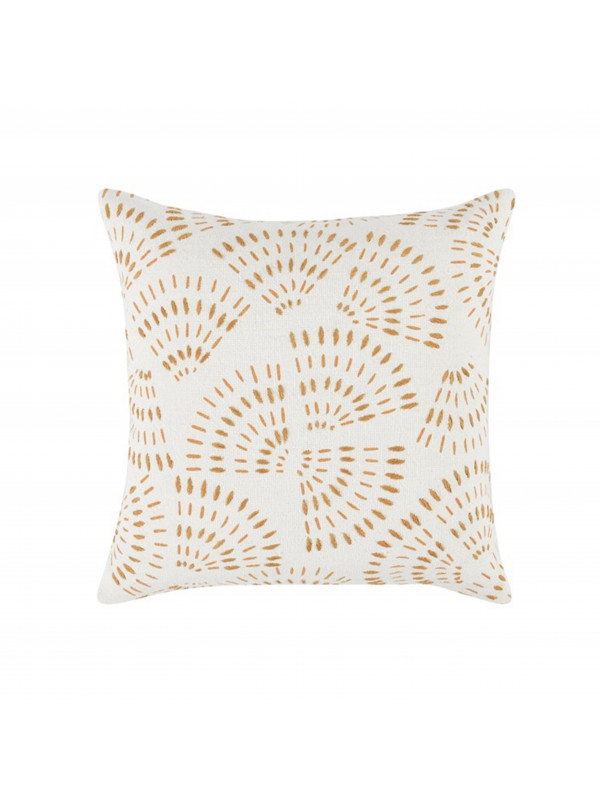 22x22 Ivory + Yellow Abstract Throw Pillow